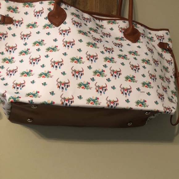 NEW🌵Cactus floral longhorn boho big handbag - Picture 4 of 5